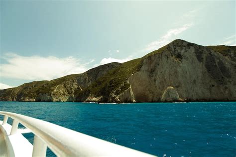 Premium Photo | Blue caves on zakynthos island