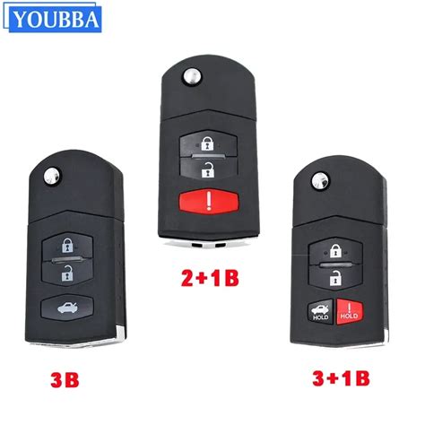 YOUBBA Flip Car Remote Key Shell For Mazda 2 3 5 6 M6 MX5 CX5 CX7