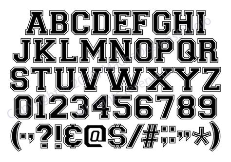 Varsity Font Svg Sport Font Svg College Font Svg Varsity Etsy Block