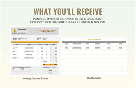 Landscaping Contractor Estimate Template in MS Excel, Google Sheets - Download | Template.net