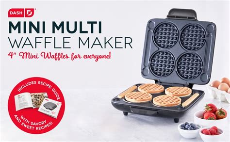 Dash Multi Mini Waffle Maker Four Mini Waffles Perfect For Families And Individuals 4 Inch