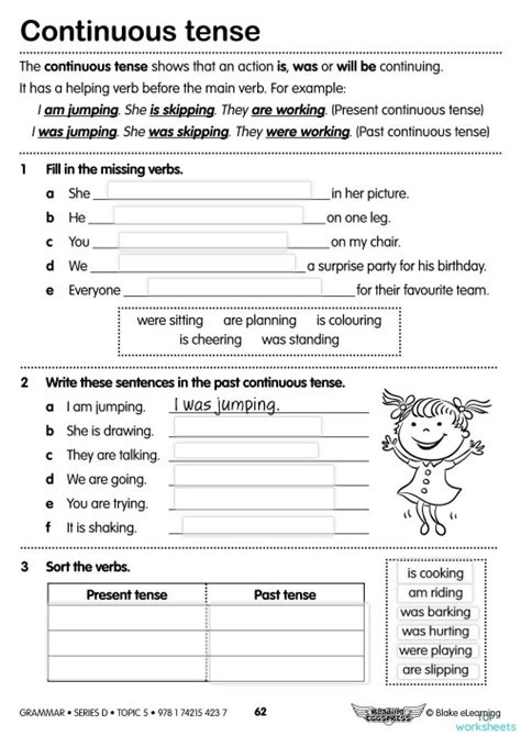 Continuous Tense Worksheet Interactive Worksheet Topworksheets