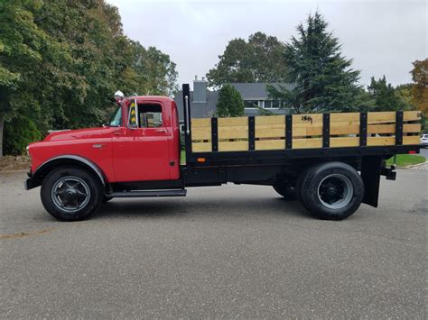 Picture Car Services Ltd Dodge Model R 2 Ton Flatbed Stake Truck Red 1956 Flatbed Stake Truck