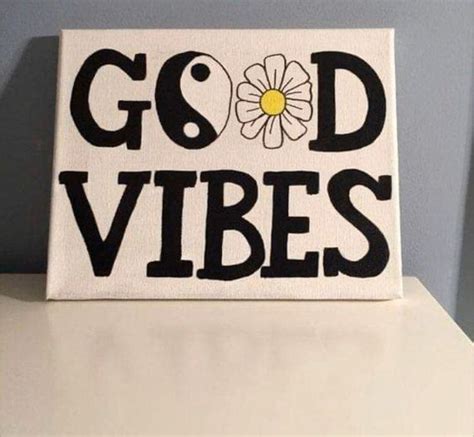 Good vibes canvas | Canvas painting diy, Cute canvas paintings, Diy ...