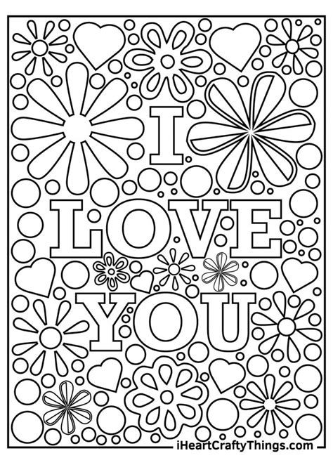 I Love You Coloring Pages 21 Free Printables