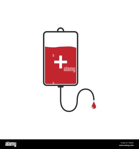 Vector Illustration Flat Design Blood Bag Icon Stock Vector Image