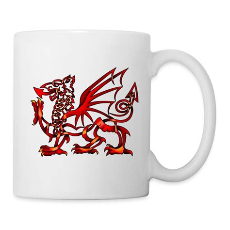 Wales T Shirt Designs Celtic Knot Welsh Dragon Cup Mug