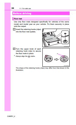 Toyota Camry Owner S Manual Zofti