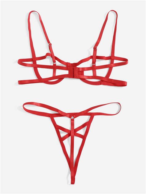 Cut Out Underwire Lingerie Set SHEIN USA