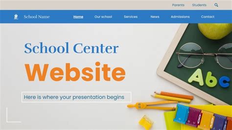 school center website design google  powerpoint