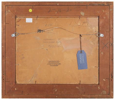 Lot - Sam Hyde Harris, (1889-1977), "Newport Boats", Oil on canvas laid