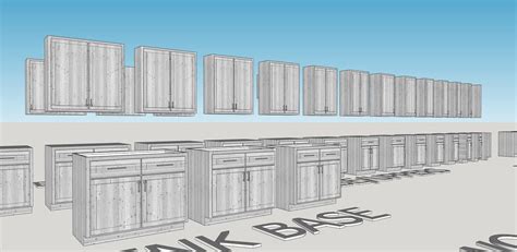 Sketchup Basic Kitchen Cabinet Models Etsy