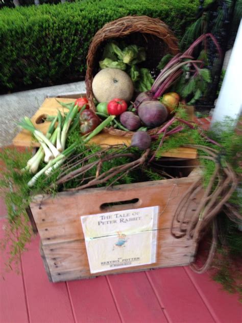 Crates Of Vegetables For Peter Rabbit Inspired Baby Shower Farmer S