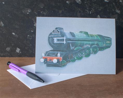 Flying Scotsman Train Greetings Card by Yorkshire Artist | Etsy