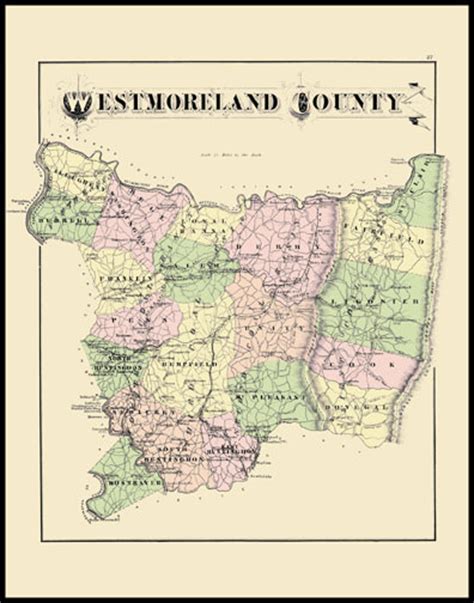 Historic Maps And Drawings 27 Westmoreland County John Pritiskutch Reproductions