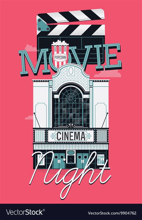 Movie Night Banner Royalty Free Vector Image - VectorStock