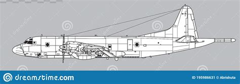 Lockheed P-3 Orion. Vector Drawing Of Maritime Patrol Aircraft ...