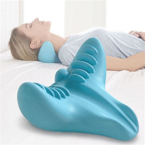 Travesseiro Para Coluna E Pescoço - Travesseiro Rígido Duro Massageador E Alongador Lombar Alivio Dor ...