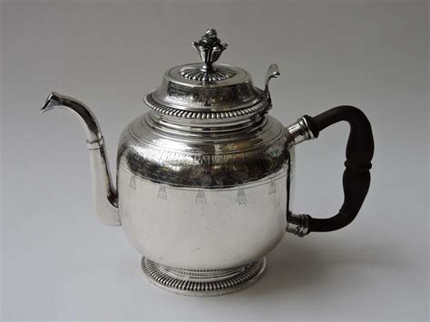 French Silver Teapot with 18th Century Hallmarks (most likely dated late 19th century ...