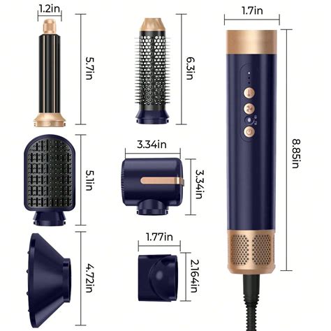 UKLISS Secador De Pelo Cepillo Multiusos De Alta Velocidad Con 7