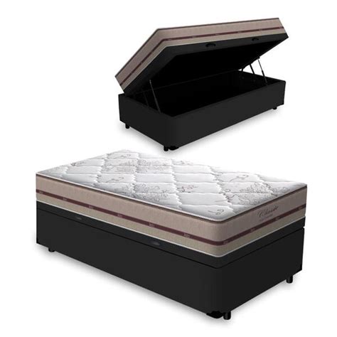 Cama Box Ba Solteiro Colch O De Molas Ensacadas Anjos Classic