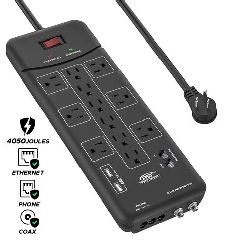 Tripp Lite 12 Outlet Protect It Surge Suppressor With Telephone Modem Ethernet And Coaxial