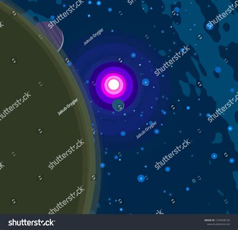 2d Illustration Cartoon Space Background Picture Stock Illustration 1259928130 Shutterstock