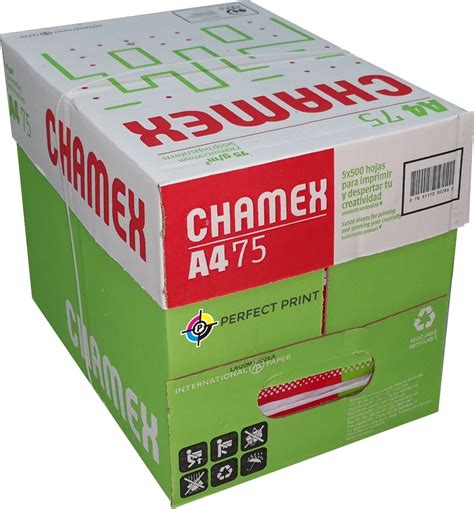 Caja X 5 Resma Papel A4 75 Grs 500 Hojas Oficina Perfect Print