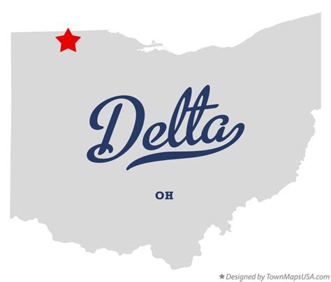 Map of Delta, OH, Ohio