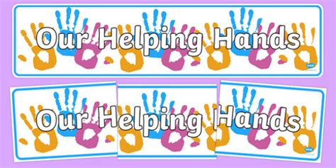 Our Helping Hands Display Banner