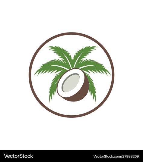 Coconut tree logo design Royalty Free Vector Image