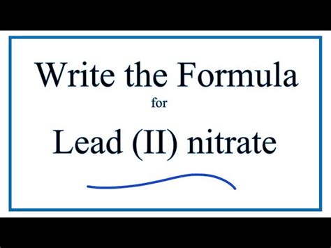 Lead Ii Nitrate Solution