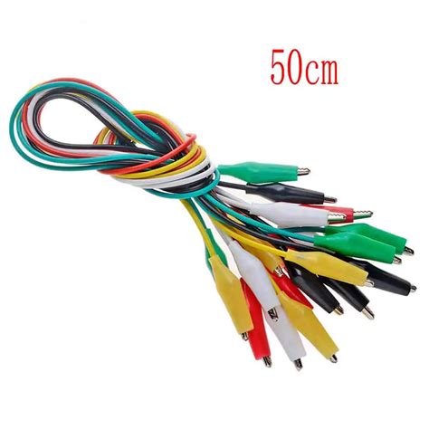 Pcs Set Cm Double Ended Alligator Clip Test Lead Double Ended