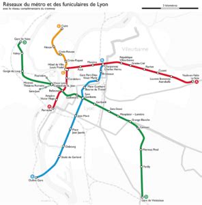 M Tro Lyon Plan Du R Seau Et Lieux D Int R Ts Par Station