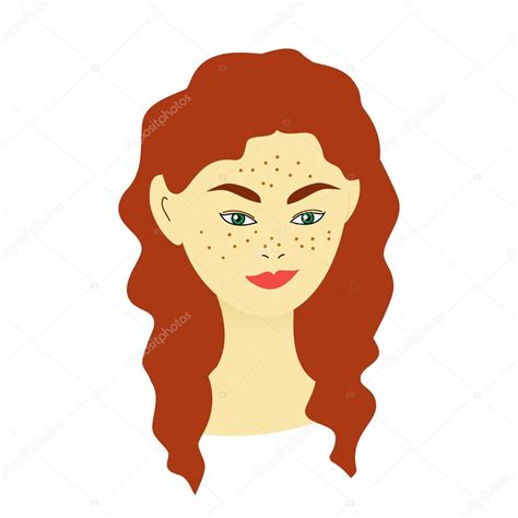 Chica Con Pecas Y Pelo Largo Y Rojo Vector Gr Fico Vectorial