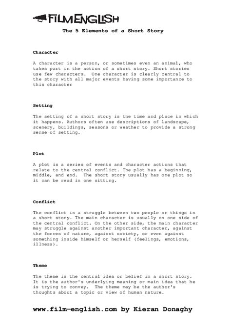 Pdf The 5 Elements Of A Short Story