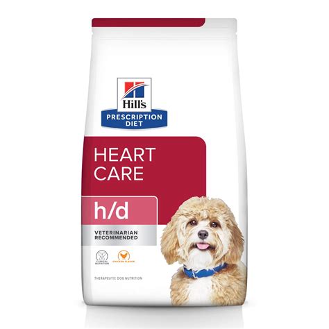 Hill's Prescription Diet h/d Heart Care Chicken Flavor Dry Dog Food, 17