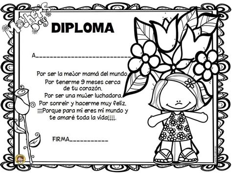 Diploma para regalar el día de las madres Diplomas para mamá