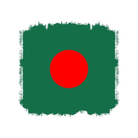 Bangladesh Flag With Brush Strokes Vector Illustration Bangladesh Flag