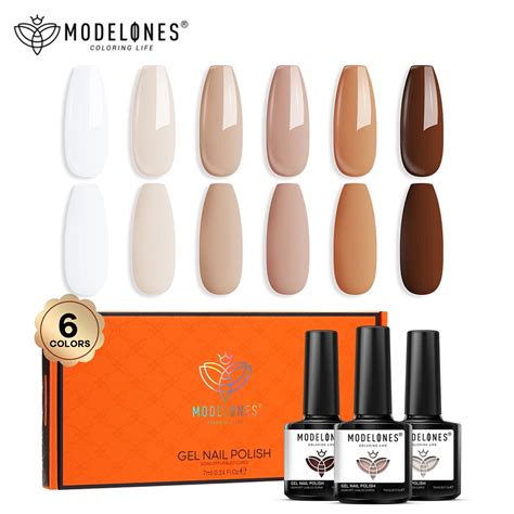 Modelones Gel Nail Polish Set Colors Nude Gel Polish All Seasons Skin