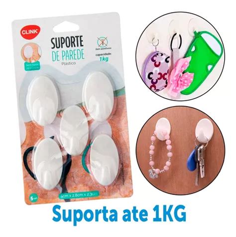 Kit Ganchos Adesivo De Parede Super Ader Ncia Suporta Kg Mercadolivre