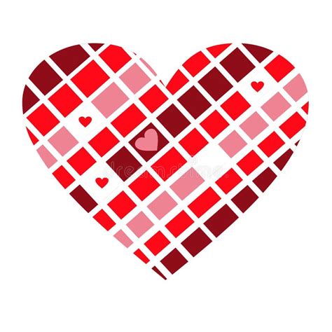 Checkered Heart Pattern Stock Vector Illustration Of Love 16997300