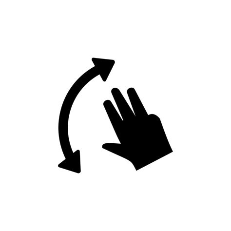 Hand Fingers Gesture Rotate Move Vector Icon Illustration 23040615