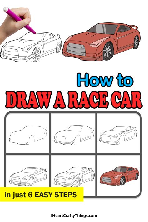 How To Draw A Race Car Easy Step By Step