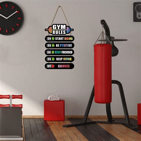 Kairne Home Gym Rules Decorworkout Motivational Quote