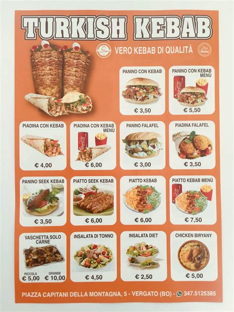 Menu Da Turkish Kebab Vergato