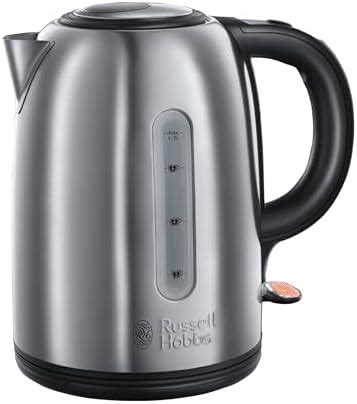 Russell Hobbs Brushed Stainless Steel Black Electric L Cordless