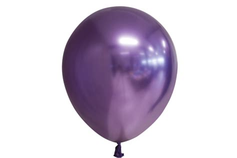 Latex Ballon Chrome Mirror Rund Lilla 30 Cm