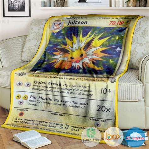 HOT Jolteon Holo St Edition Pokemon Blanket Express Your Unique Style With BoxBoxShirt