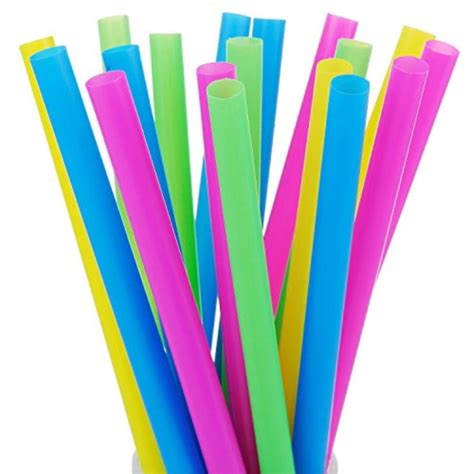 alink  extra large plastic bubble tea smoothie milkshake straws
